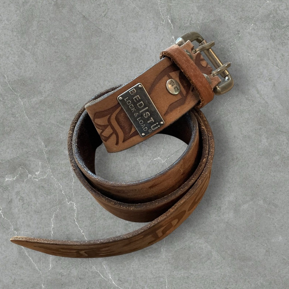 Bed Stu “ROCK” Music leather belt 38